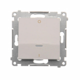 KONTAKT SIMON - Łącznik dwubiegunowy z podświetleniem LED (moduł) 10AX, 250V~, szybkozłącza; biały - DW2L.01/11