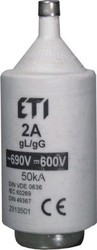 ETI - WKŁADKA TOPIKOWA ZWŁOCZNA DIII GG 50A 690V~ (BIWTZ) - 002313408