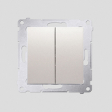 KONTAKT SIMON - Łącznik świecznikowy do wersji IP44 (moduł) 10AX, 250V~, szybkozłącza; kremowy   *Posiada wkładkę uszczelniającą pod klawisze DU1W - DW5B.01/41
