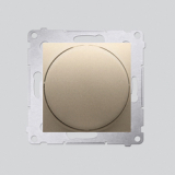 KONTAKT SIMON - Ściemniacz naciskowo-obrotowy (moduł) 20–500 W; złoty mat - DS9T.01/44