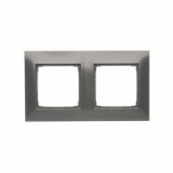 KONTAKT SIMON - Ramka 2-krotna PREMIUM do puszek karton-gips IP20 / IP44; antracyt - DRK2/48