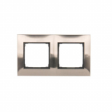 KONTAKT SIMON - RAMKA PODWÓJNA UNIWERSALNA IP20/IP44 INOX SIMON 54 - DR2/61
