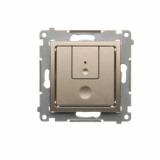KONTAKT SIMON - Ściemniacz dwuprzyciskowy (moduł) 40–500 W (300 VA); złoty mat - D75310.01/44