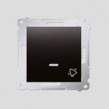 KONTAKT SIMON - Przycisk „dzwonek” z podświetleniem LED (moduł) 10AX, 250V~, szybkozłącza; antracyt - DD1L.01/48