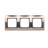 KONTAKT SIMON - RAMKA POTRÓJNA UNIWERSALNA IP20/IP44 INOX SIMON 54 - DR3/61