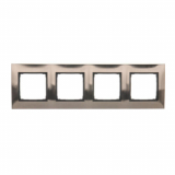 KONTAKT SIMON - RAMKA POCZWÓRNA UNIWERSALNA IP20/IP44 INOX SIMON 54 - DR4/61