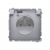 KONTAKT SIMON - Gniazdo wtyczkowe z uziemieniem, z przesł. torów prądowych, bryzgoszczelne IP44 (moduł) 16A, 250V~, zaciski śrubowe, klapka transp.; stal inox - BMGZ1BZ.01/21A