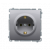 KONTAKT SIMON - Gniazdo wtyczkowe z uziemieniem Schuko (moduł) z przesłonami torów prądowych,16A, 250V~, zaciski śrubowe; stal inox - BMGSZ1Z.01/21