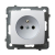 OSPEL - GNIAZDO POJEDYNCZE Z UZIEMIENIEM 2P+Z ZACISKI ŚRUBOWE 16A 250V IP20 BIAŁY KARO - GP-1SZ/m/00