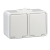 SCHNEIDER ELECTRIC - GNIAZDO PODWÓJNE "SCHUKO" Z PRZESŁONAMI N/T IP44 BIAŁY CEDAR - GWN240PC01