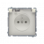 KONTAKT SIMON - Gniazdo wtyczkowe z uziemieniem, z przesł. torów prądowych, bryzgoszczelne IP44 (moduł) 16A, 250V~, zaciski śrubowe, klapka transp.; beż - BMGZ1BZ.01/12A