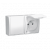 KONTAKT SIMON - GNIAZDO PODWÓJNE Z UZIEMIENIEM 2X2P+Z Z KLAPKĄ PEŁNĄ ZACISKI ŚRUBOWE 16A 250V IP54 BIAŁY AQUARIUS - AQGZ1-2/11