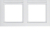 HAGER - RAMKA PODWÓJNA POZIOMA Z POLEM OPISOWYM MECHANIZMU BIAŁY AKSAMIT Q.1 - 10226099