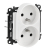 LEGRAND - GNIAZDO PODWÓJNE Z UZIEMIENIEM 2X2P+Z Z PRZESŁONAMI ZACISKI AUTOMATYCZNE 16A 250V IP20 BIAŁY VALENA LIFE - 753190