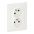 LEGRAND - GNIAZDO PODWÓJNE Z UZIEMIENIEM 2X2P+Z ZACISKI AUTOMATYCZNE 16A 250V IP20 BIAŁY VALENA LIFE - 753187