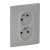 LEGRAND - GNIAZDO PODWÓJNE Z UZIEMIENIEM TYPU MONOBLOK Z PRZESŁONĄ ALUMINIUM 16 A - 250 V~ VALENA LIFE - 753386