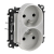 LEGRAND - GNIAZDO PODWÓJNE Z UZIEMIENIEM ALUMINIUM VALENA LIFE - 753390