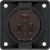 HAGER - GNIAZDO Z UZIEMIENIEM STANDARD USA/KANADA NEMA 5-15R CZARNY MAT INTEGRO  - 862632503