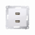 KONTAKT SIMON - ŁADOWARKA 2XUSB 2.1A 5V DC 230V BIAŁY SIMON 54 - DC2USB.01/11