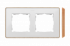 KONTAKT SIMON - Ramka 2-krotna, Detail SELECT-drewno, BIAŁA / podstawa Drewno - 8201620-270