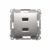 KONTAKT SIMON - ŁADOWARKA 2XUSB 2.1 A 5V DC 230V SREBRNY MAT SIMON 54 - DC2USB.01/43