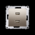 KONTAKT SIMON - Ładowarka 2 x USB (moduł), 2.1 A, 5V DC, 230V; złoty mat - DC2USB.01/44
