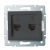 KANLUX - GNIAZDO KOMPUTEROWO-TELEFONICZNE, (RJ45 KAT. 6+RJ11) GRAFIT LOGI. - 25290