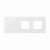 KONTAKT SIMON - Panel dotykowy S54 Touch, 3 moduły, 2 pola dotykowe poziome + 2 otwory na osprzęty S54, biała perła - DSTR3200/70