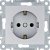 HAGER - lumina Gniazdo SCHUKO, srebrny - WL1052