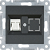 HAGER - GNIAZDO KOMPUTEROWE POJEDYNCZE RJ45 KAT. 5E FTP CZARNY LUMINA - WL2133