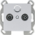 HAGER - lumina Gniazdo RTV przelotowe, srebrny - WL3022