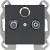 HAGER - GNIAZDO RTV PRZELOTOWE CZARNY LUMINA - WL3023