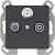 HAGER - GNIAZDO ANTENOWE RTV-SAT KOŃCOWE CZARNY LUMINA INTENSE - WL3113