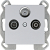 HAGER - GNIAZDO RTV-SAT PRZELOTOWE SREBRNY LUMINA - WL3122