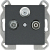 HAGER - GNIAZDO RTV-SAT PRZELOTOWE CZARNY LUMINA - WL3123