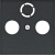 HAGER - ELEMENT CENTRALNY RTV-SAT CZARNY LUMINA - WL6313