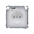KONTAKT SIMON - GNIAZDO POJEDYNCZE Z UZIEMIENIEM 2P+Z KLAPKĄ DYMNĄ Z PRZESŁONAMI ZACISKI ŚRUBOWE 16A 250V IP44 BIAŁY BASIC - BMGZ1BZ.01/11A
