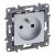 LEGRAND - NILOE SELECTION - GNIAZDO 2P+Z  16 A - 250 V~
(Z PRZESŁONĄ, ZACISKI AUTOMATYCZNE) ALUMINIUM - 762125