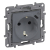 LEGRAND - NILOE SELECTION - GNIAZDO 2P+Z PŁASKIE  16 A - 250 V~ + USB TYP C W PLAKIETCE (Z PRZESŁONĄ, ZACISKI AUTOMATYCZNE) STAL - 762396
