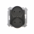 KONTAKT SIMON - Gniazdo wtyczkowe bez uziemienia z przesłonami podwójne (moduł) 16A, 250V~, zaciski śrubowe; czarny *Do ramek S54 PREMIUM - DG2MZ.01/49