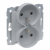 LEGRAND - GNIAZDO 2X2P+Z - 16 A - 250 V~ - ZACISKI ŚRUBOWE - MOŻLIWOŚĆ MONTAŻU W RAMKACH WIELKOROTYNYCH  ALUMINIUM SUNO - 721391