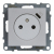 LEGRAND - GNIAZDO PŁASKIE 2P+Z - 16 A - Z USB TYP - C - 1,5 A - ZACISKI AUTOMATYCZNE - Z PRZESŁONĄ  ALUMINIUM SUNO - 721389