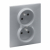 LEGRAND - GNIAZDO 2P+Z (CZESKIE) Z PRZESŁONĄ - 16 A - 250 V~ - ZACISKI AUTOMATYCZNE (MONOBLOK) ALUMINIUM SUNO - 721382