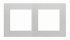 KONTAKT SIMON - Ramka 2-krotna LINE; Aluminium mat Simon 55 - TR2/143