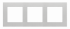 KONTAKT SIMON - Ramka 3-krotna LINE; Aluminium mat Simon 55 - TR3/143