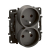 LEGRAND - NOWE NILOE - GN. 2X2P+Z, BP DO RAMEK WIELOKROTNYCH, ZAC. ŚR 16A - 250 V~ STALOWE - NP3111MG