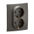 LEGRAND - NOWE NILOE - GN SCH 2X2P+Z MONOBLOK Z PRZESŁONĄ ZAC AUTO 16A - 250V~ STALOWE - NP3130MG