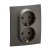 LEGRAND - NOWE NILOE - GNIAZDO SCHUKO 2X2P+Z MONOBLOK ZACISKI ŚRUBOWE 16A - 250V~  STALOWE - NP3131MG