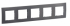 LEGRAND - NOWE NILOE - RAMKA PIĘCIOKROTNA STALOWA (MEDIUM GREY) - NP115MG