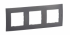 LEGRAND - NOWE NILOE - RAMKA POTRÓJNA STALOWA (MEDIUM GREY) - NP113MG